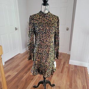 Brand NEW Aidan Mattox Sequin Mock neck dress SIZE 12